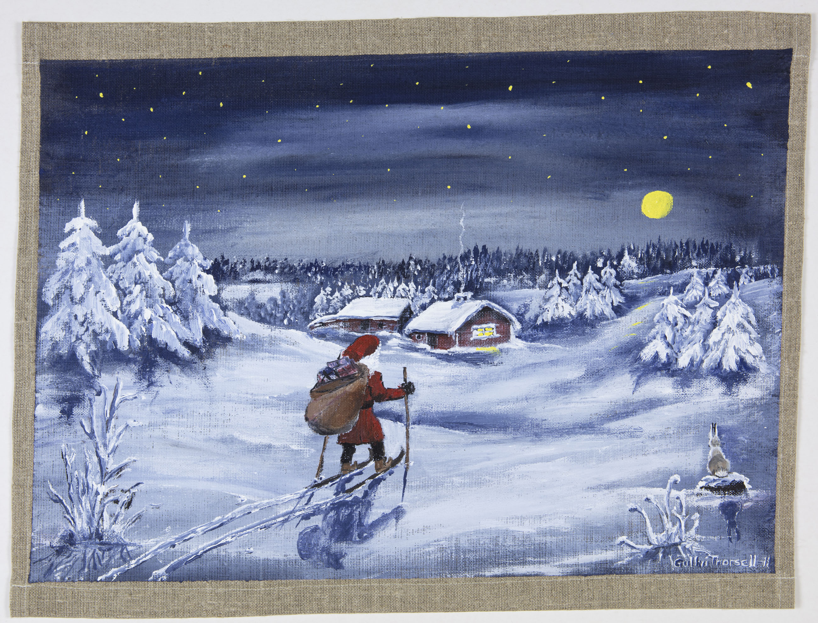 Julmotiv med tomtar #3