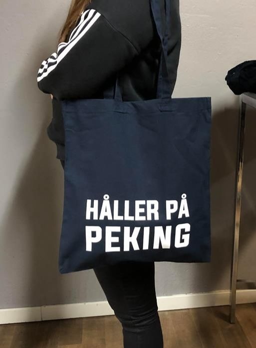 Dubbelsidig tygpåse - blå - 2