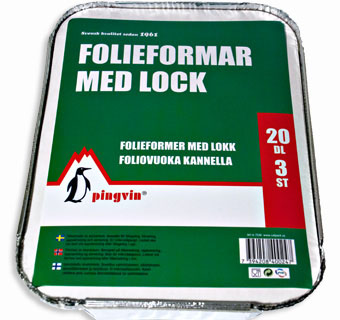 Pingvin Folieformar med lock 20dl