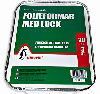 Pingvin Folieformar med lock 20dl