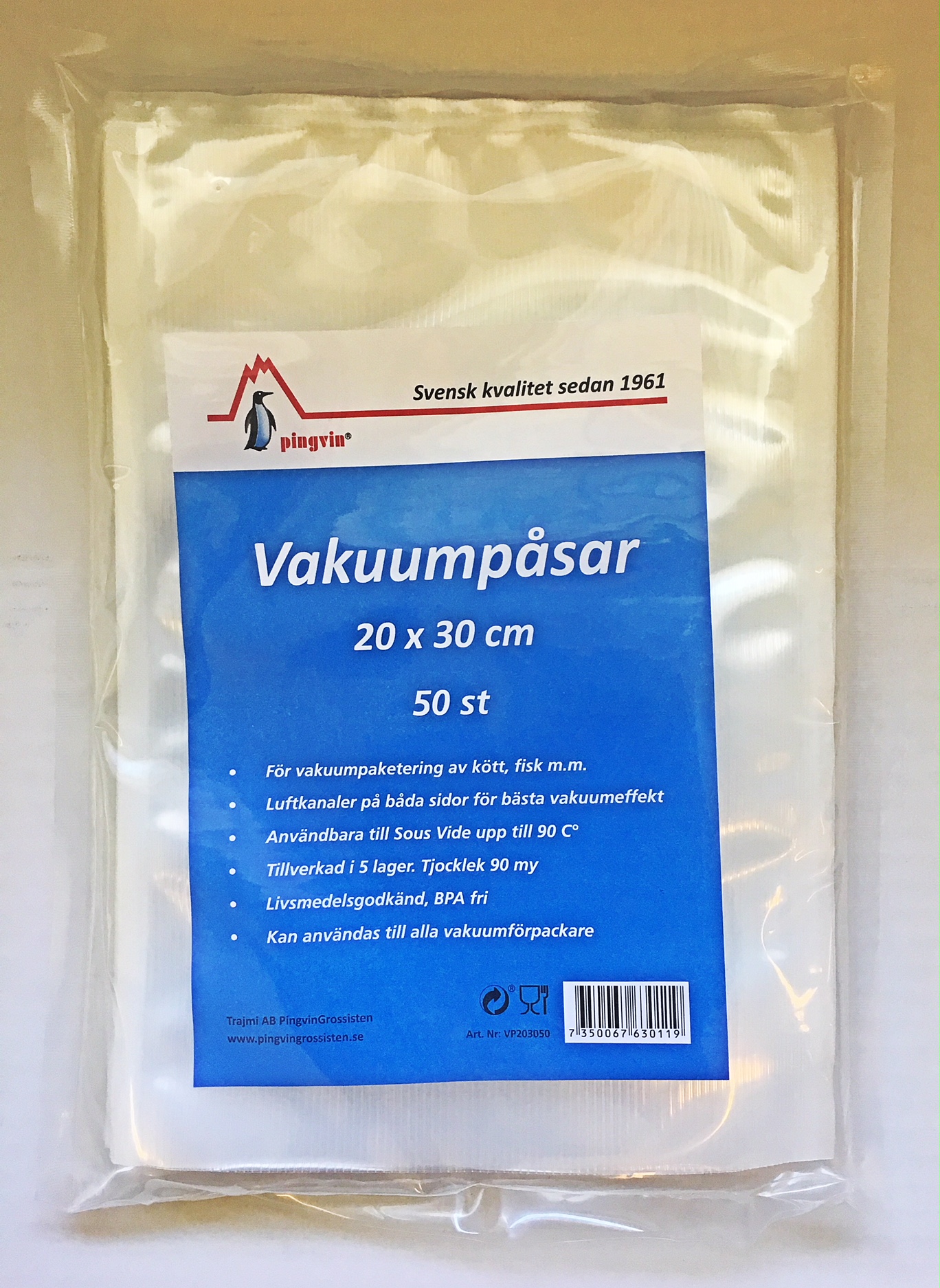 Pingvin Vakuumpåsar 20 x 30 cm 50st