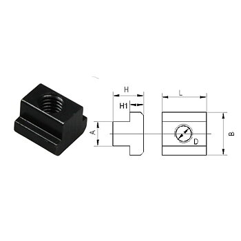M8 för 10mm spår 