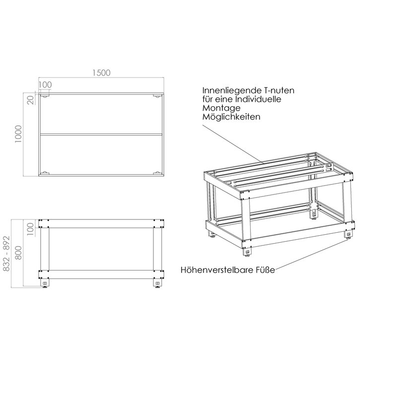 Monterat rutnät  vakuumbord Grid Power 1500x1000 - 7