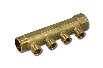 Förgreningsrör 1" med 4 x 1/2"