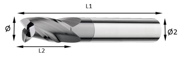 Belagd rak HM fräs - 2