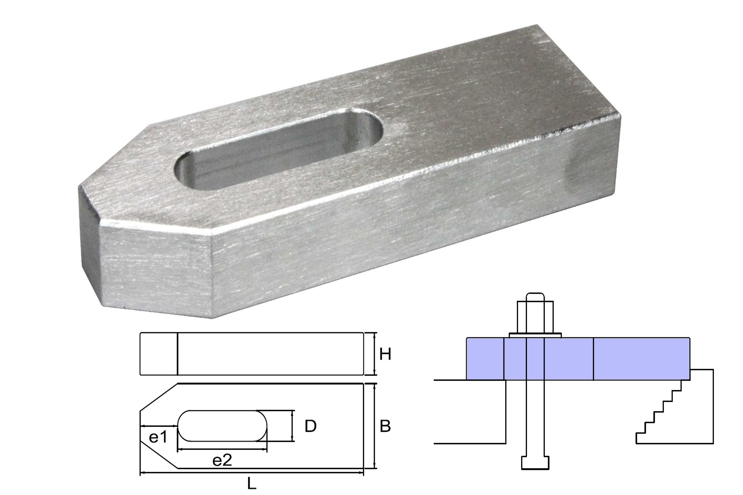 Hållare för M6. 50x20x10 mm 5-pack - 2