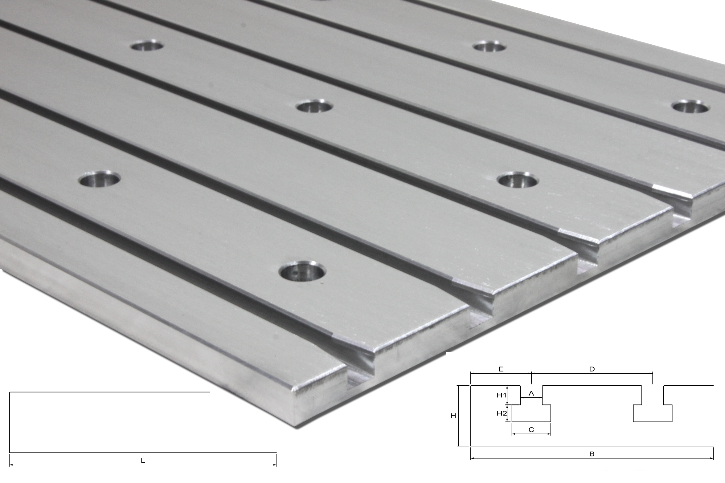TSP Alu 6040 Tunn för M6 mutter