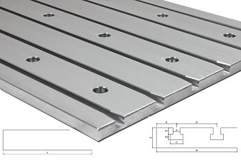 TSP Alu 8040 Tunn för M6 mutter