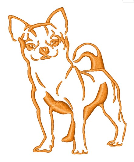 Chihuahua siluette - Brodyr 21