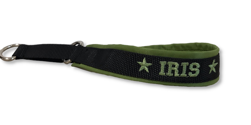 Broderat halvstryp med tygfoder - 3