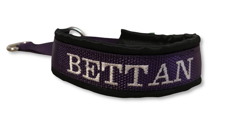 Broderat halvstryp med tygfoder - 2
