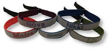 Reflexhalsband - Broderat halvstryp med fleecefoder
