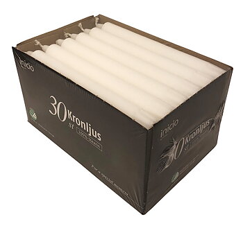 Kronljus 20 cm, 30 st, 100% stearin