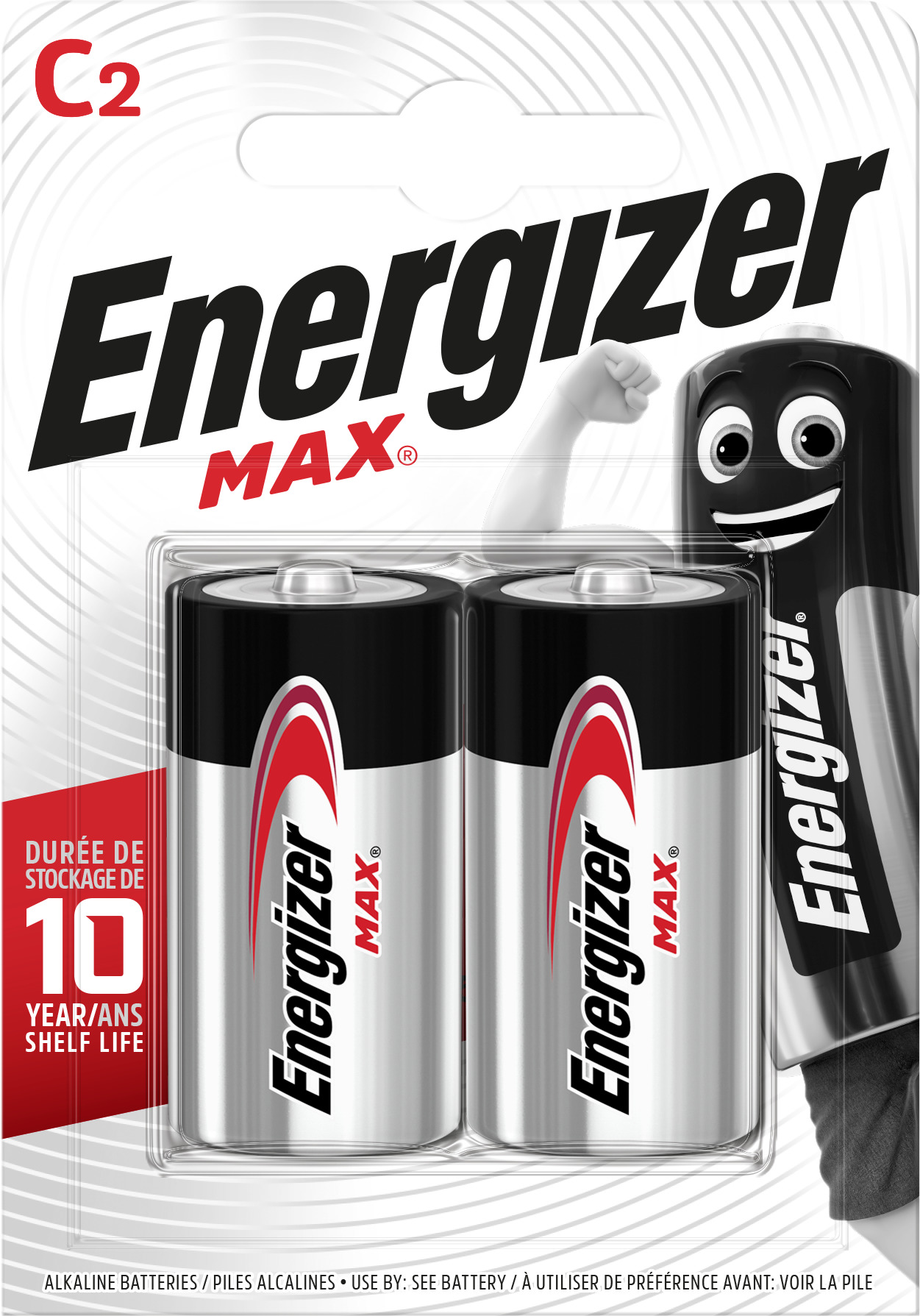 Batterier C 2-pack, Energizer Max