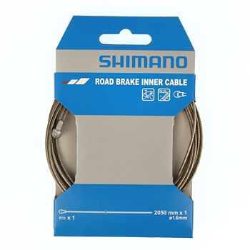 SHIMANO bromsvajer landsväg (2 050 mm) med vajerändhylsa