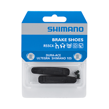 SHIMANO R55C4 bromsbeläggsats av kassettyp inkl. fästbultar (par)