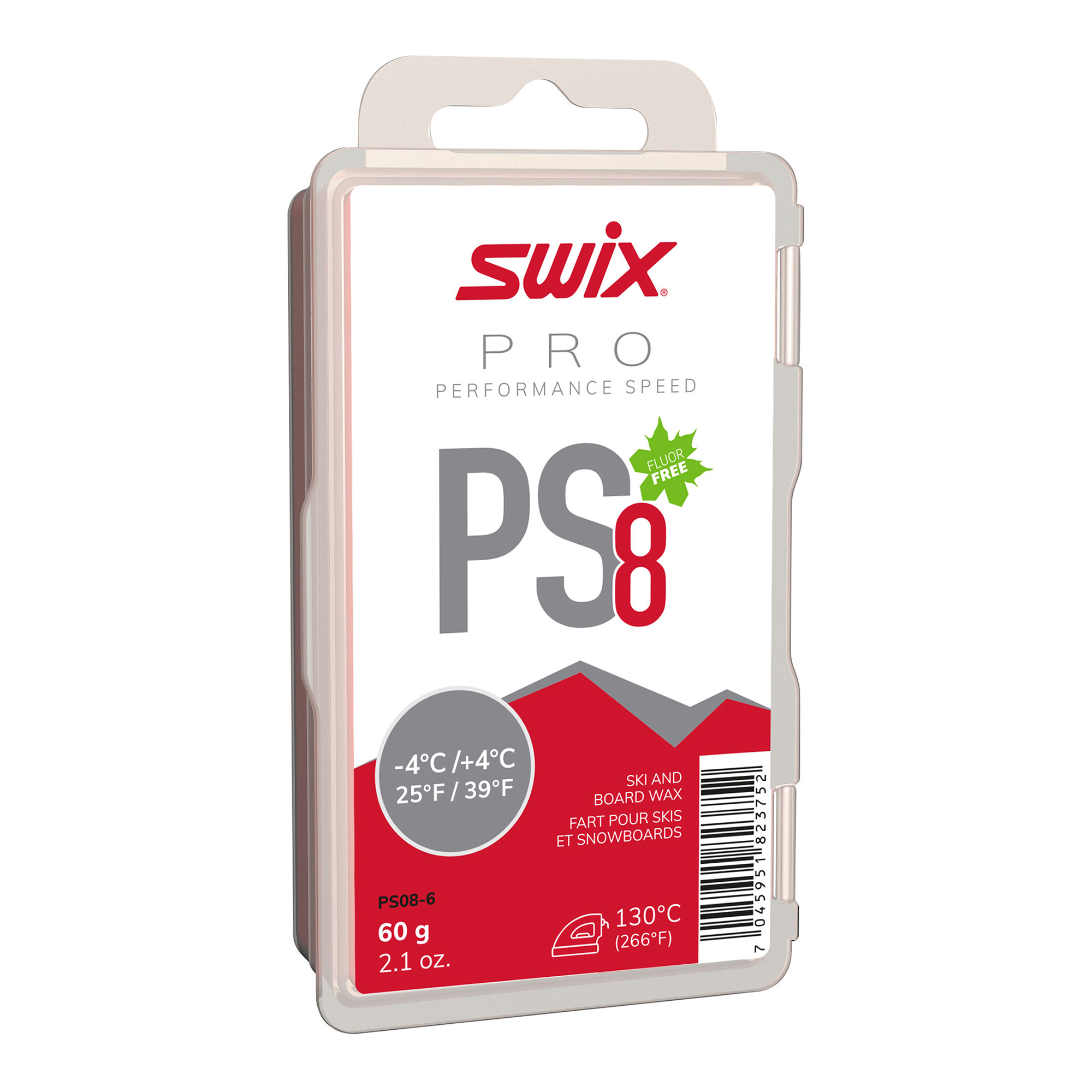 Swix Ps8 Red, -4°C/+4°C, 60G