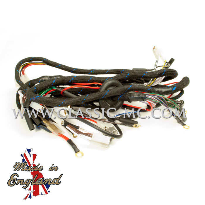 HARNESS MAIN, T100/T120/TR6 1969-70 BRAIDED