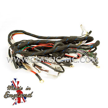 HARNESS MAIN, T100/T120/TR6 1969-70 BRAIDED