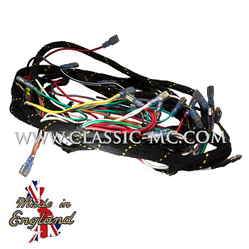 HARNESS MAIN, T120/TR6 1971-73 BRAIDED