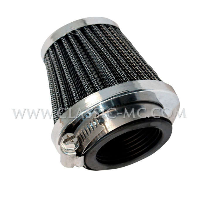 AIR FILTER CROME END CUP 42 MM