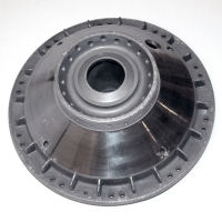 FRONT WHEEL CONICAL HUB 8 in. POLISH. FITS ALL WITH CONICAL