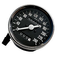 SPEEDOMETER SMITHS PATTERN BLACK FACE 1968-1977. Kmh