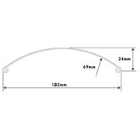 MUDGUARD, 19"X4" ALLOY C-SECTION UNPOLISH