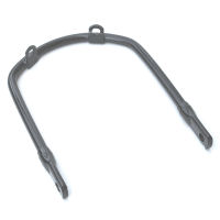 MUDGUARD FRONT STAY, 1964-70 CENTER 2 TAB BLACK