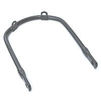 MUDGUARD FRONT STAY, 1964-70 CENTER 2 TAB BLACK