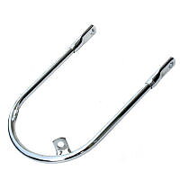 MUDGUARD FRONT STAY, 1973-83 CENTER 2 TAB CHROME