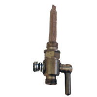 PETROL TAP, 1/4X1/4 ROUND LEVER BRASS
