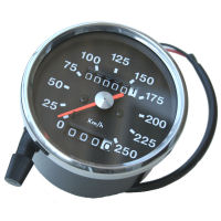 SPEEDOMETER, SMITH BLACK FACE KM/H 15/12 PATTERN