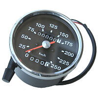 SPEEDOMETER, SMITH BLACK FACE KM/H 15/12 PATTERN
