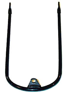 MUDGUARD FRONT STAY, 1966-68 BOTTOM 1 TAB BLACK