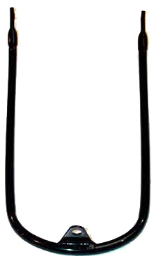 MUDGUARD FRONT STAY, 1966-68 BOTTOM 1 TAB BLACK (C,R,TT)