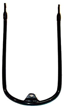 MUDGUARD FRONT STAY, 1966-68 BOTTOM 1 TAB BLACK (C,R,TT)