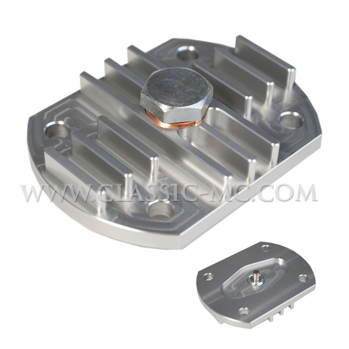 SUMP FILTER PLATE, BILLET W/MAGNETIC PLUG, TRIUMPH P/U