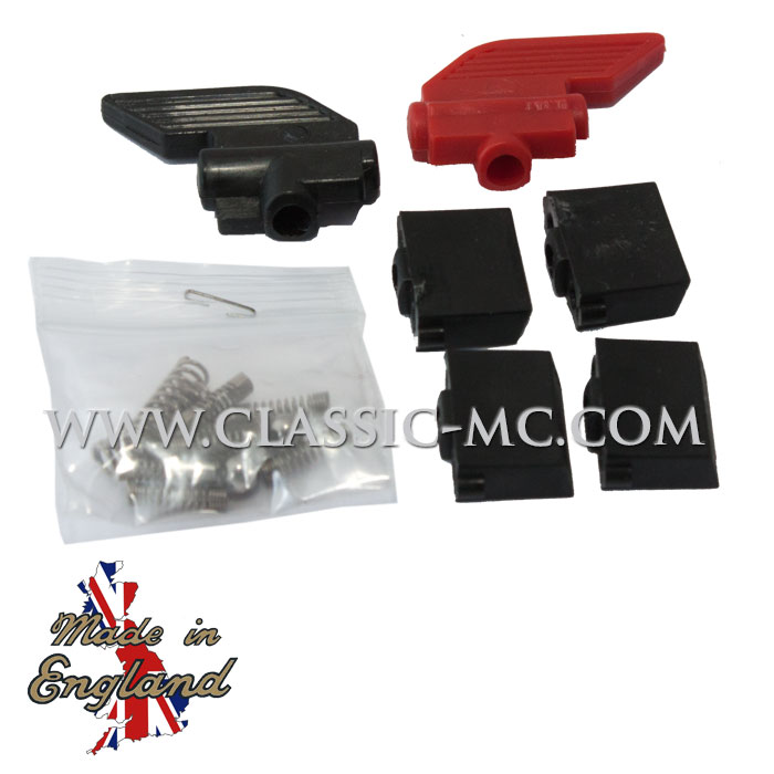 HANDLEBAR SWITCH, LUCAS 1971-72 BLK/RED REPAIR KIT