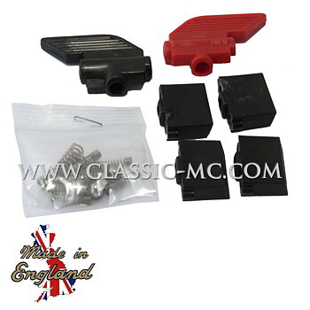 HANDLEBAR SWITCH, LUCAS 1971-72 BLK/RED REPAIR KIT