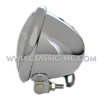 4 1/2" H/LAMP, BATES REPLICA CHROME