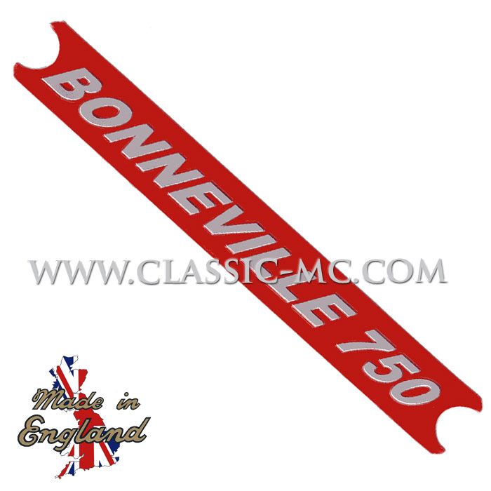 SIDE PANEL DECAL, T140 RED/SILVER (175 MM)