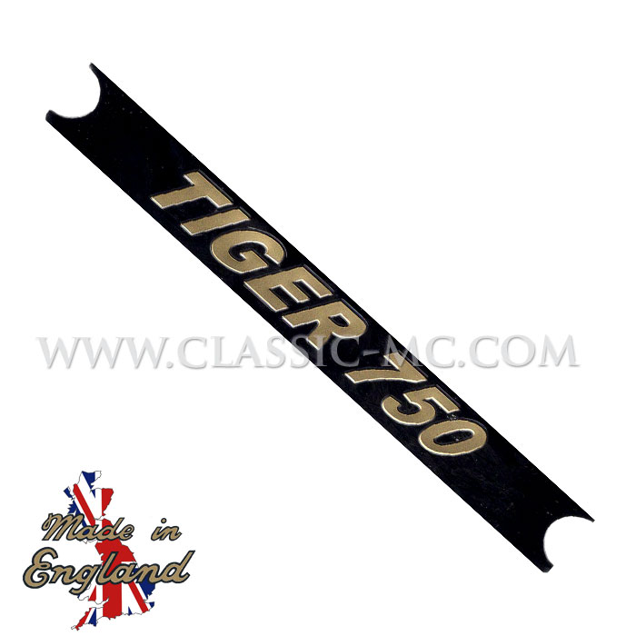 SIDE PANEL DECAL, TR7 GOLD/BLACK (175 MM)