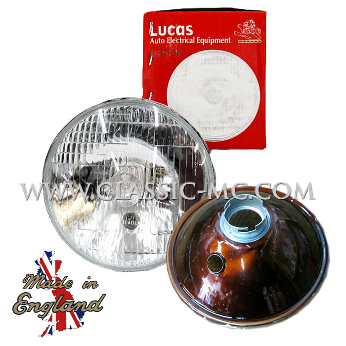 7" H/LAMP BEAM UNIT, BPF BULB NO/PILOT LUCAS