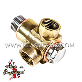 OIL PRESSURE GAUGE, ADAPTER, TWO-WAY 3/8 BSCY