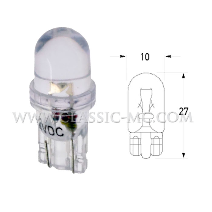 BULB T10 2,1X9,5D, 12V 2,1W