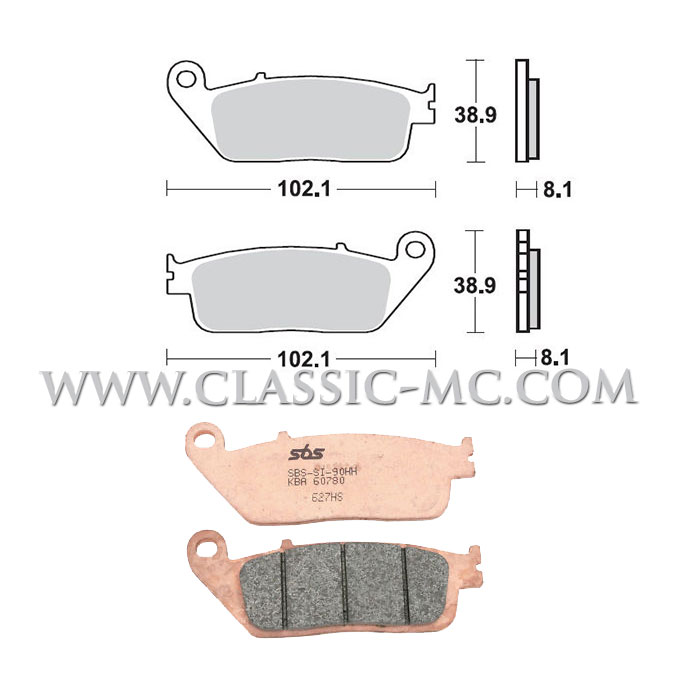 BRAKE PADS, HINCKLEY SBS F/