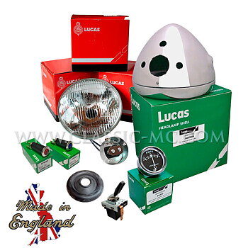 7" H/LAMP COMPLETE, 1968-70 LUCAS