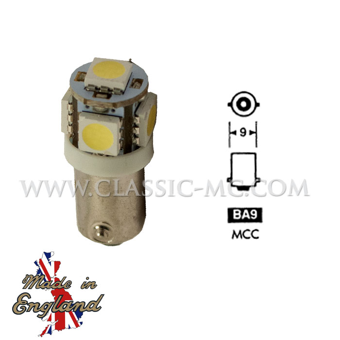BULB BA9S, 12V LED LUCAS POS/NEG