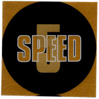 DECAL, 5 SPEED GOLD